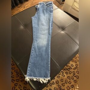 MOTHER Hustler Ankle Fray Jeans